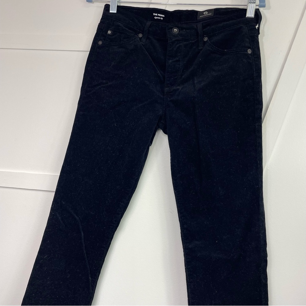 Ag Adriano Goldschmied Black Straight Leg Pants